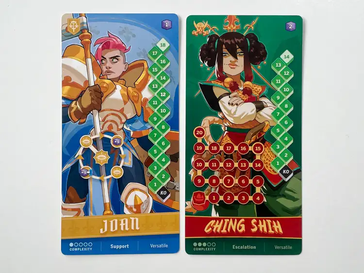 攻撃も防御も堅実な騎士の「ジャンヌ」と、船を進めることで能力を発揮する海賊女王の「チン・シー」タッグ